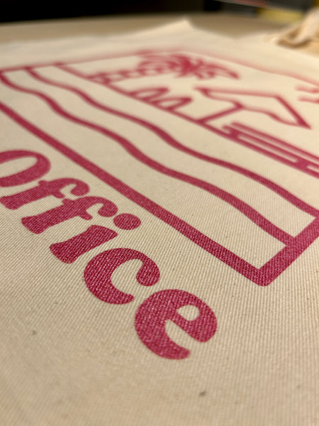 Home Office Tote Bag (metallic berry)