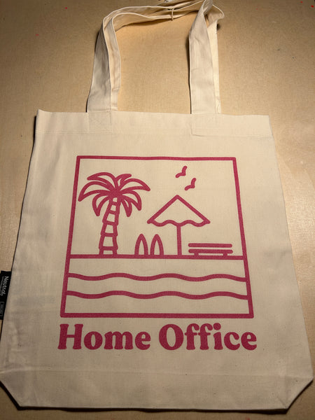 Home Office Tote Bag (metallic berry)