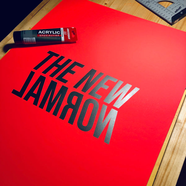 The new normal Poster (neon red)